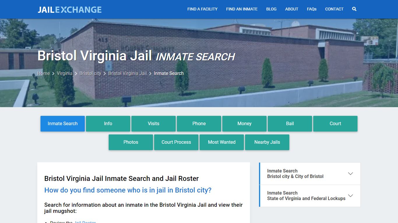 Inmate Search: Roster & Mugshots - Bristol Virginia Jail, VA